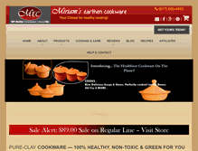 Tablet Screenshot of miriamsearthencookware.com